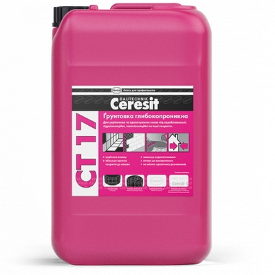Грунтовка глубокопроникающая Ceresit CT 17, 10 л.