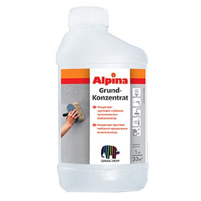 Концентрат акриловой грунтовки Alpina GRUND-KONZENTRAT, 1 л