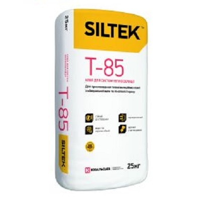 Клей для систем теплоизоляции Siltek T-85, 25 кг