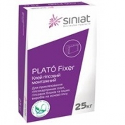 Гипсовый клей PLATO Fixer, 25 кг.