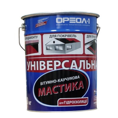 Мастика битумно-каучуковая Универсальная, 20 кг.