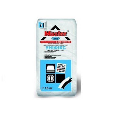 Клей гіпсовий для гіпсокартону Master UNIFIX, 15 кг.