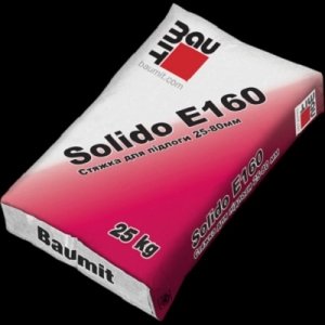 Стяжка цементно-песчаная Baumit Solido E160, 25кг