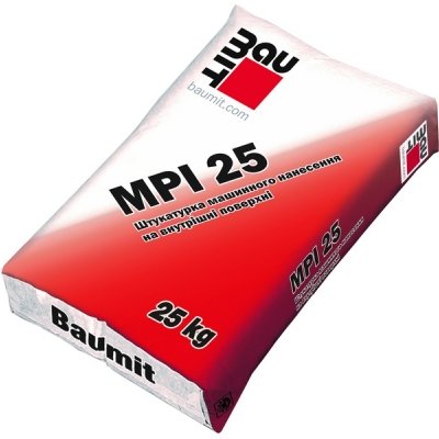 Штукатурка цементно-известковая Baumit MPI 25 для машинного нанесения, 25 кг