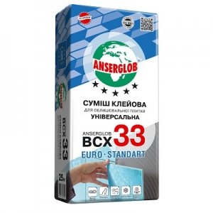 Клейова суміш для плитки Anserglob BCX 33, 25кг