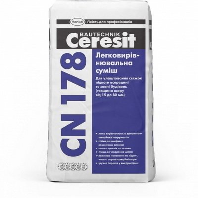 Суміш, що легко вирівнюється Ceresit CN 178, 25 кг.