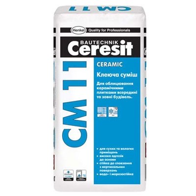 Клей для керамической плитки CM 11, 25 кг.