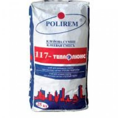 Клей для плитки Polirem 117 Теплолюкс, 25 кг