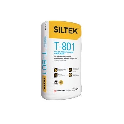 Клей для плитки та каменю універсальний Siltek T-801, 25 кг