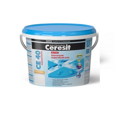 Смесь для затирки эластичный водостойкий цветной шов Ceresit CE 40 Aquastatic