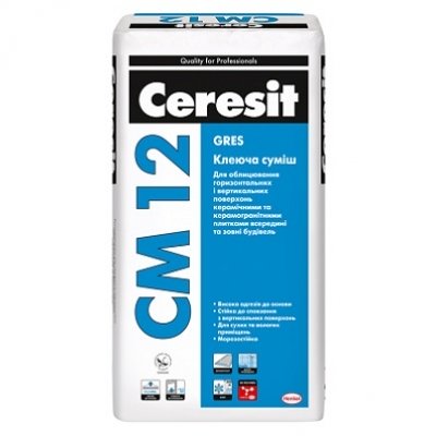 Клеящая смесь Gres CM 12, 25 кг