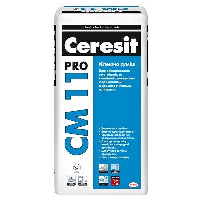 Клей для керамічної плитки CM 11 PRO, 27 кг.